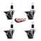 Service Caster 3'' Thermoplastic Rubber Swivel 1-1/2'' Expanding Stem Caster Set with Brake, 4PK SCC-EX20S314-TPRB-PLB-112-4 - alternate 3